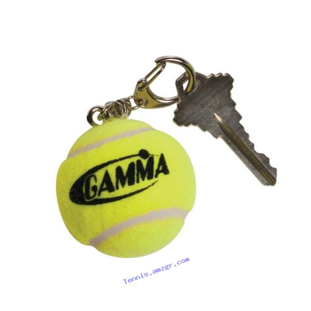 Gamma Tennis Ball Keychain with Logo, Yellow